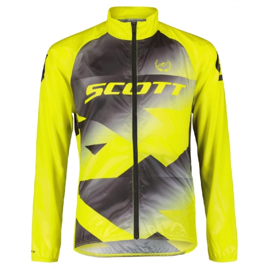 Scott RC WB JR black/sulphur yellow dětská cyklo bunda