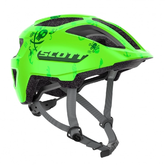Scott Jr Spunto fluo green dětská cyklistická helma