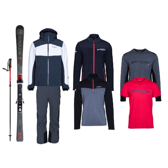 Stöckli RACE Ski jacket antra/white pánská lyžařská bunda