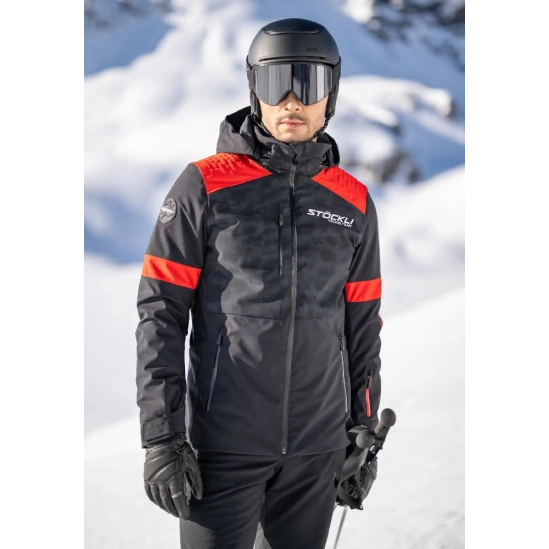 Stöckli WRT Jacket black/red pánská lyžařská bunda