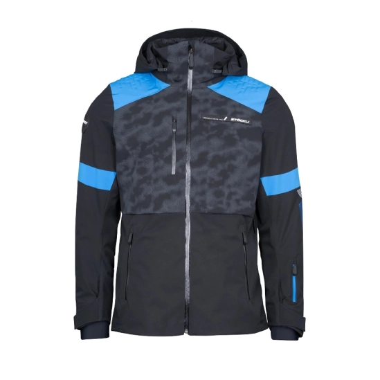 Stöckli WRT Jacket black/azurro pánská lyžařská bunda
