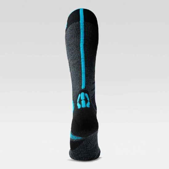 UYN Ski One Merino Socks Man Anthracite/Turquoise lyžařské podkolenky