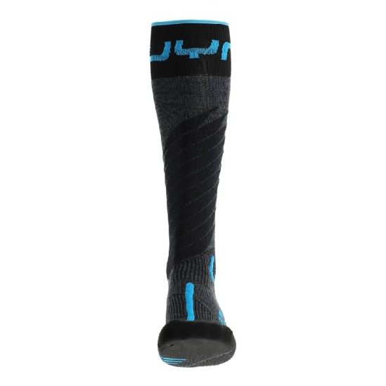 UYN Ski One Merino Socks Man Anthracite/Turquoise lyžařské podkolenky
